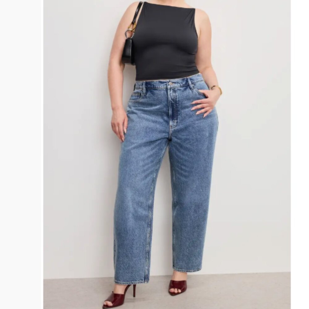 Good American Good Standard Straight Leg Jeans (Indigo 1027) Size 15